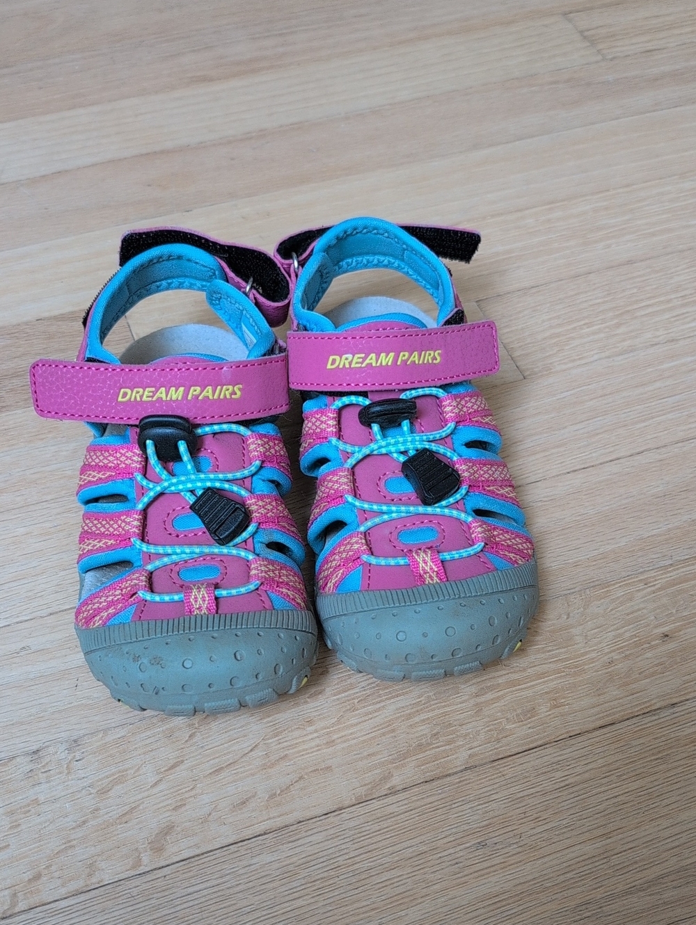 Dream Pairs Pink and Blue Girls Closed-Toe Sandals
